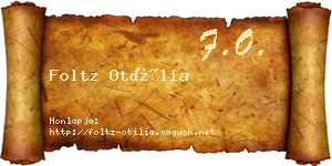 Foltz Otília névjegykártya